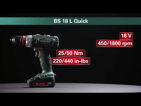 Metabo 602321500 BS 18 L Cordless Drill/Screwdriver 18V 2.0Ah Li-Power