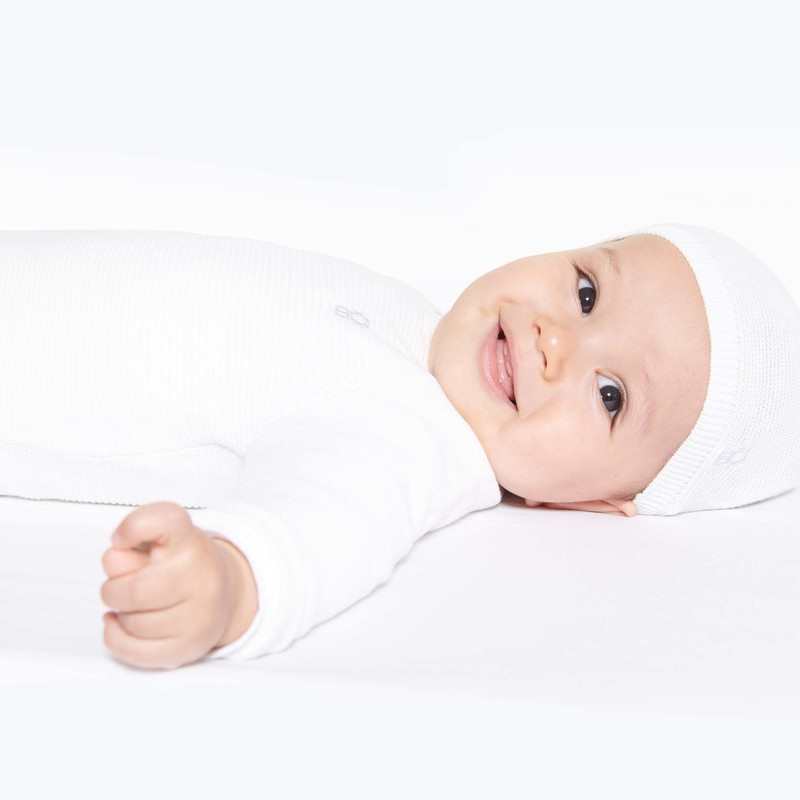 Legging tricot côtelé blanc naissance
