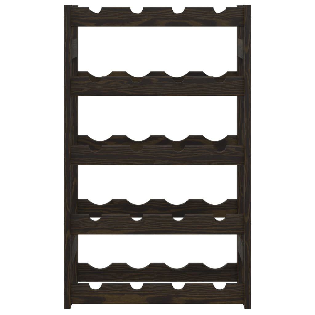 vidaXL Weinregal Weinregal für 20 Flaschen Schwarz Massivholz Kiefer