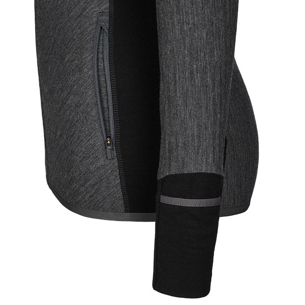 W DESCENDER LS ZIP HOOD Damen - Wolljacke