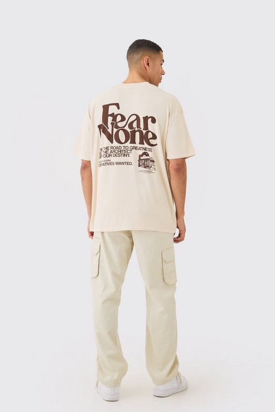 Oversize T-Shirt mit Fear None Print