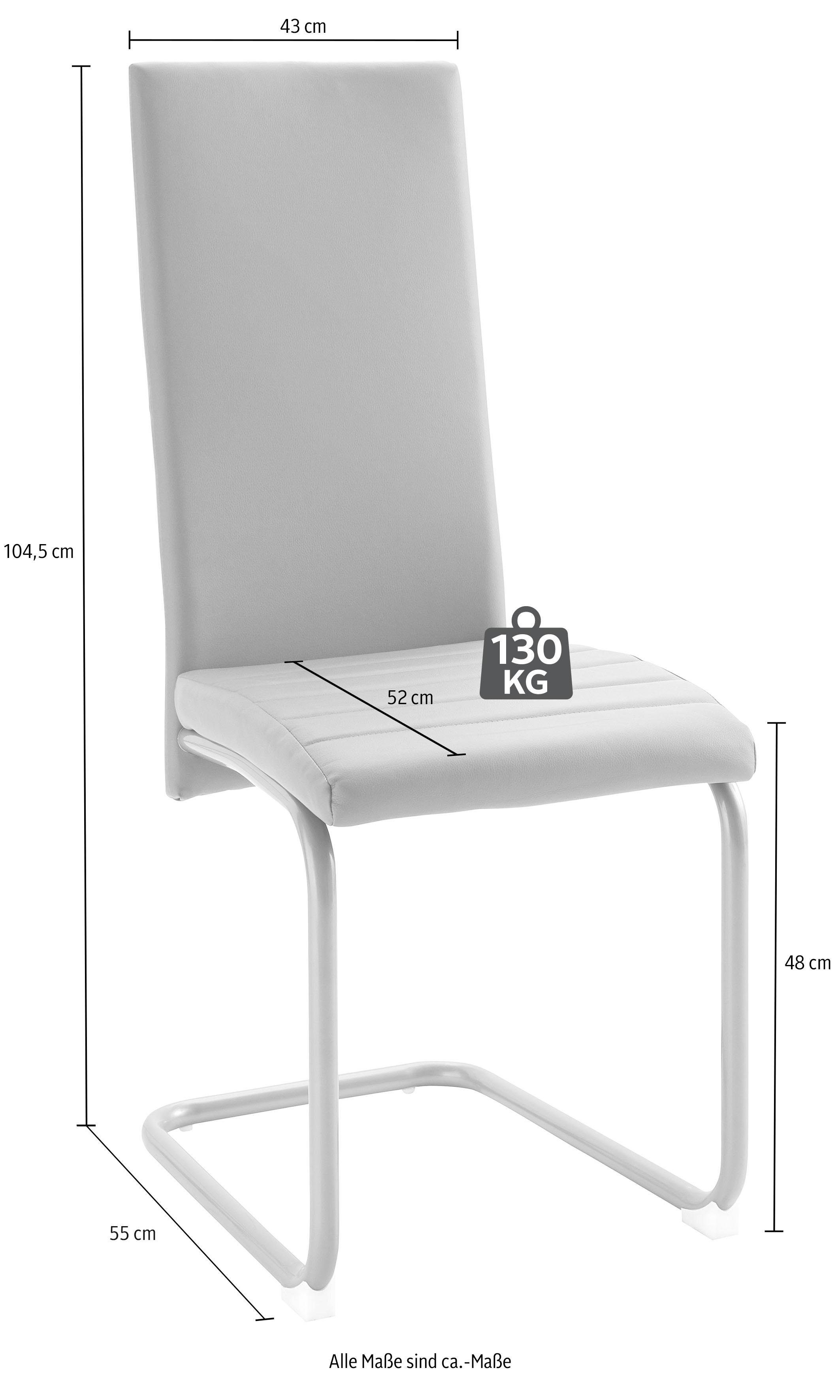 Homexperts Essgruppe Nitro, (Set, 7-tlg), Tisch - Breite 140 cm + 6 Stühle