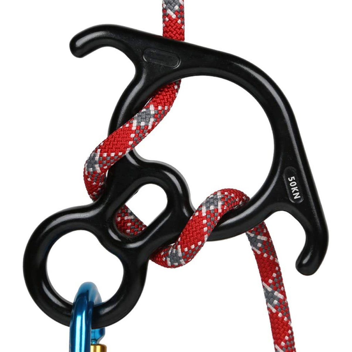Rwoythk Klettergurt Abseilgerät Klettern 8 Descender für Seildurchmesser 8-13 mm