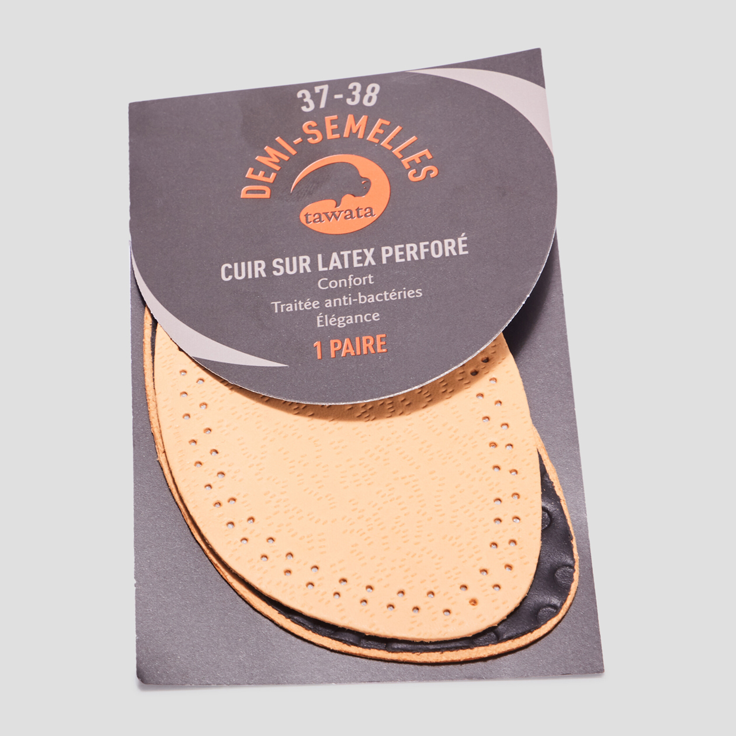 Demi-semelles cuir sur latex Tawata ivoire femme | La Halle