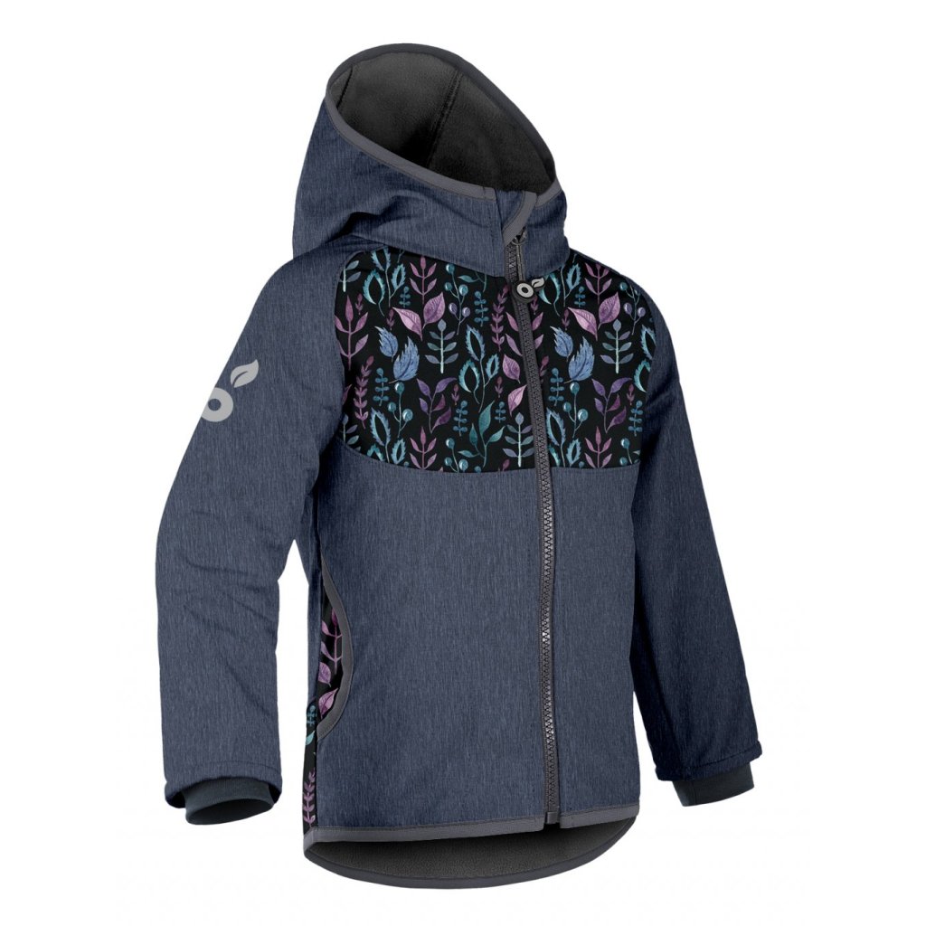Unuo Kinder-Softshelljacke mit Fleece Basic Blätter