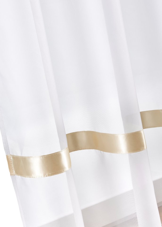 Gardinen Store mit Satinband
