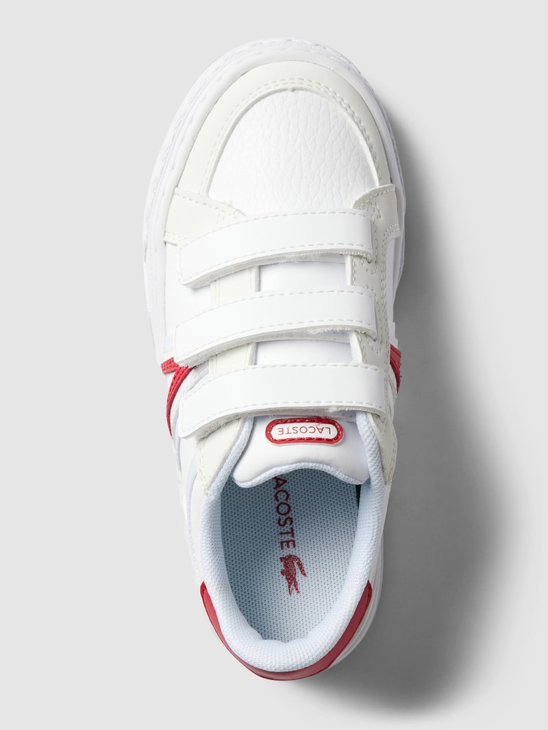 Sneaker mit Kontrastbesatz in weiß