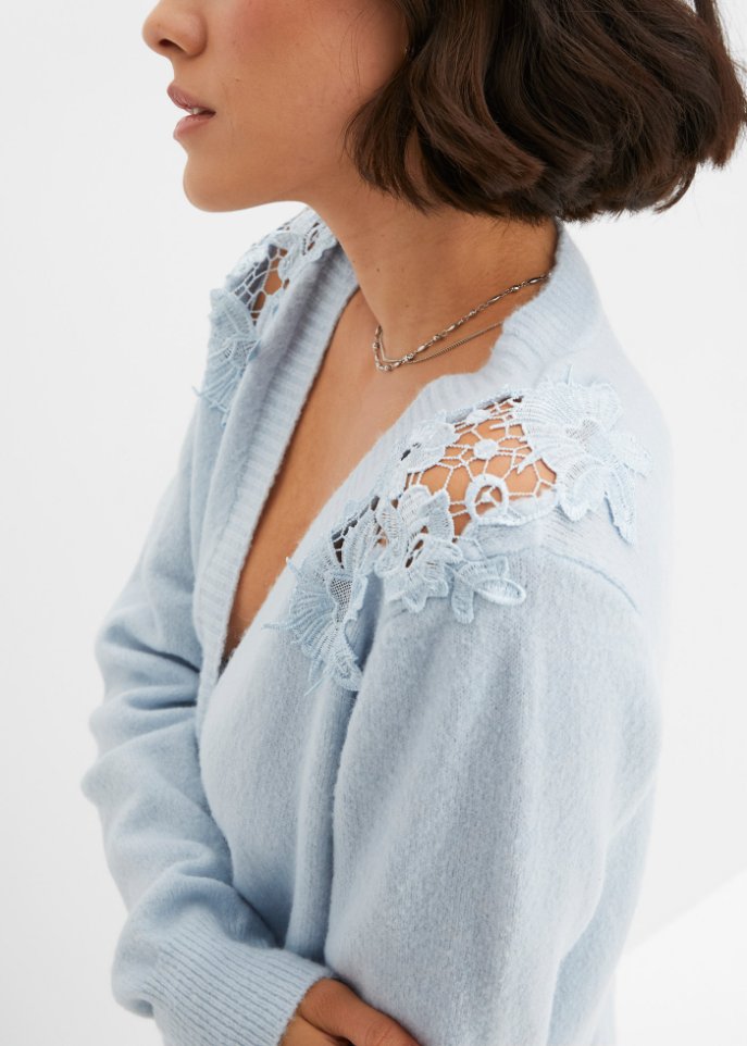 Pullover in Wickeloptik