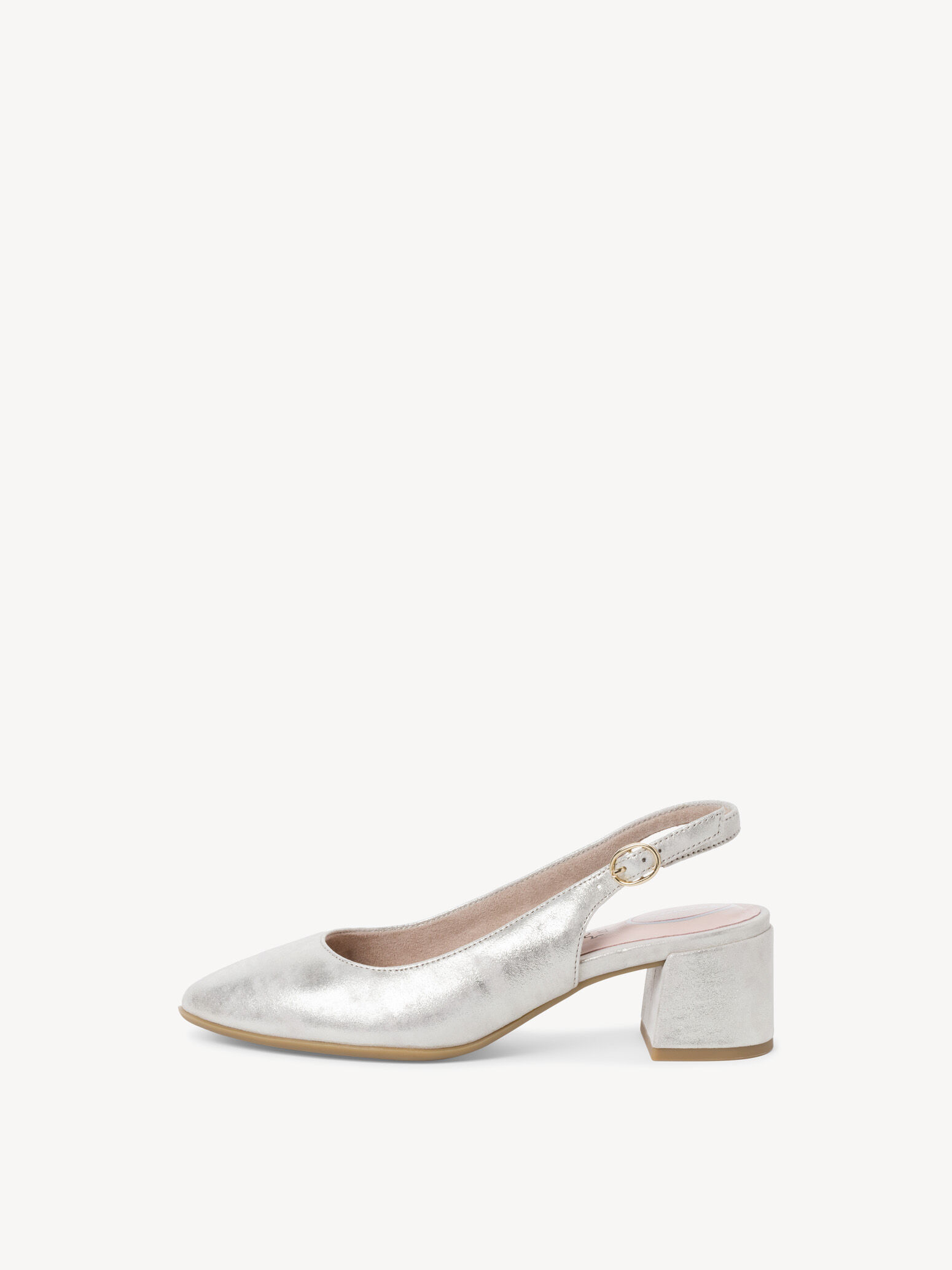 Escarpin en cuir - métallique