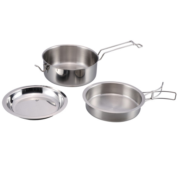 EDELSTAHLKOCHSET SNAP-PACK - Geschirrset