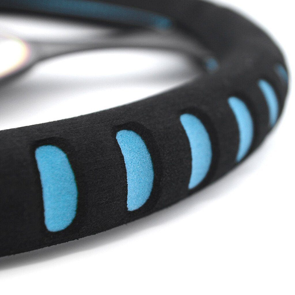 alca Lenkradbezug Lenkradhülle - BLAU - Lenkradabdeckung Lenkradschoner soft