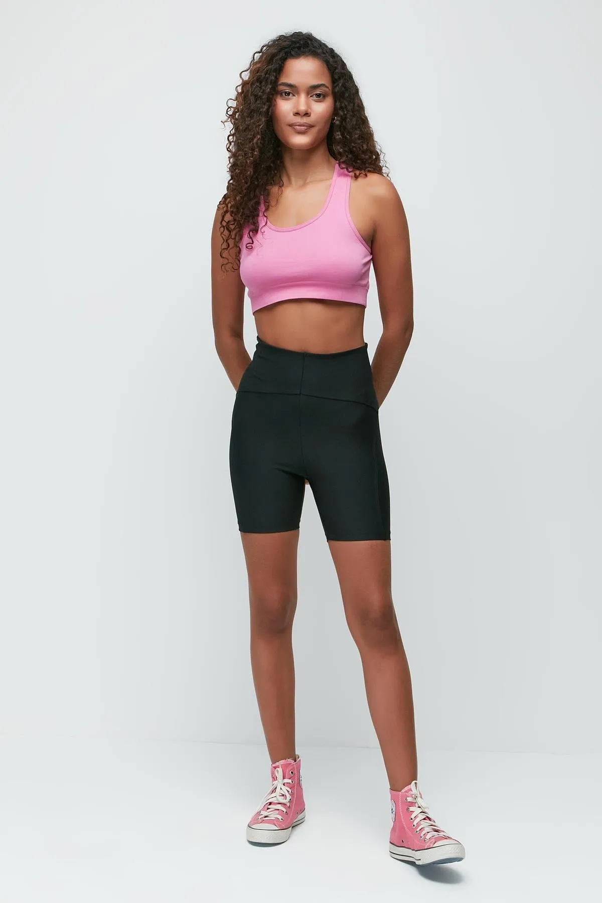 C&City  Karyoka High Waist Sport Shorts Leggings 9411 Schwarz