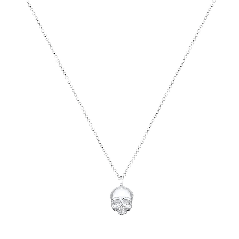 KUZZOI KUZZOI Collier Totenkopf Schädel Gothic 925 Sterling Silber Bijoux