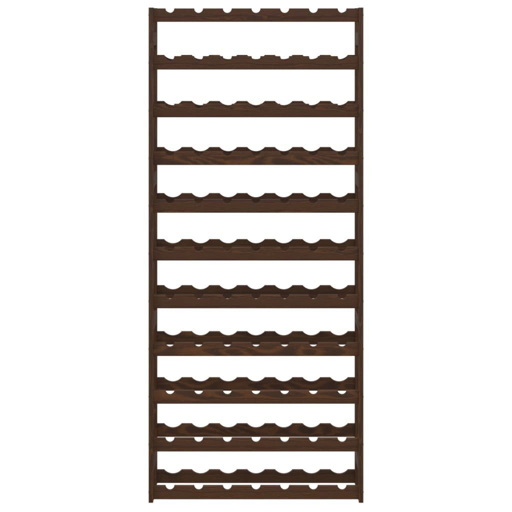 vidaXL Weinregal Weinregal für 77 Flaschen Braun Massivholz Kiefer