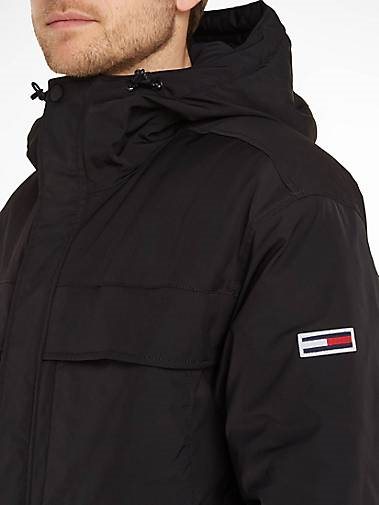 TOMMY-JEANS Herren Jacke mit Kapuze TJM TECH PARKA wattiert
