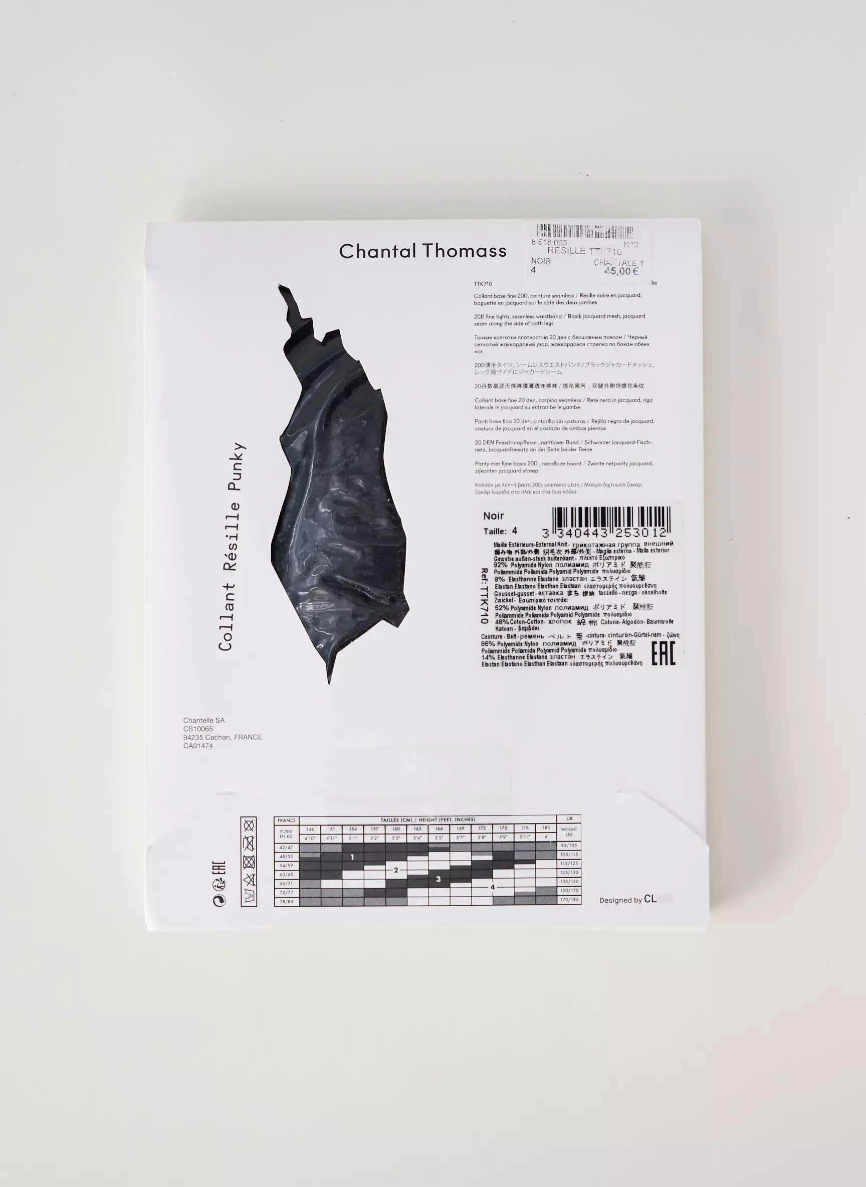 Chantal Thomass Collant Femme couleur noir