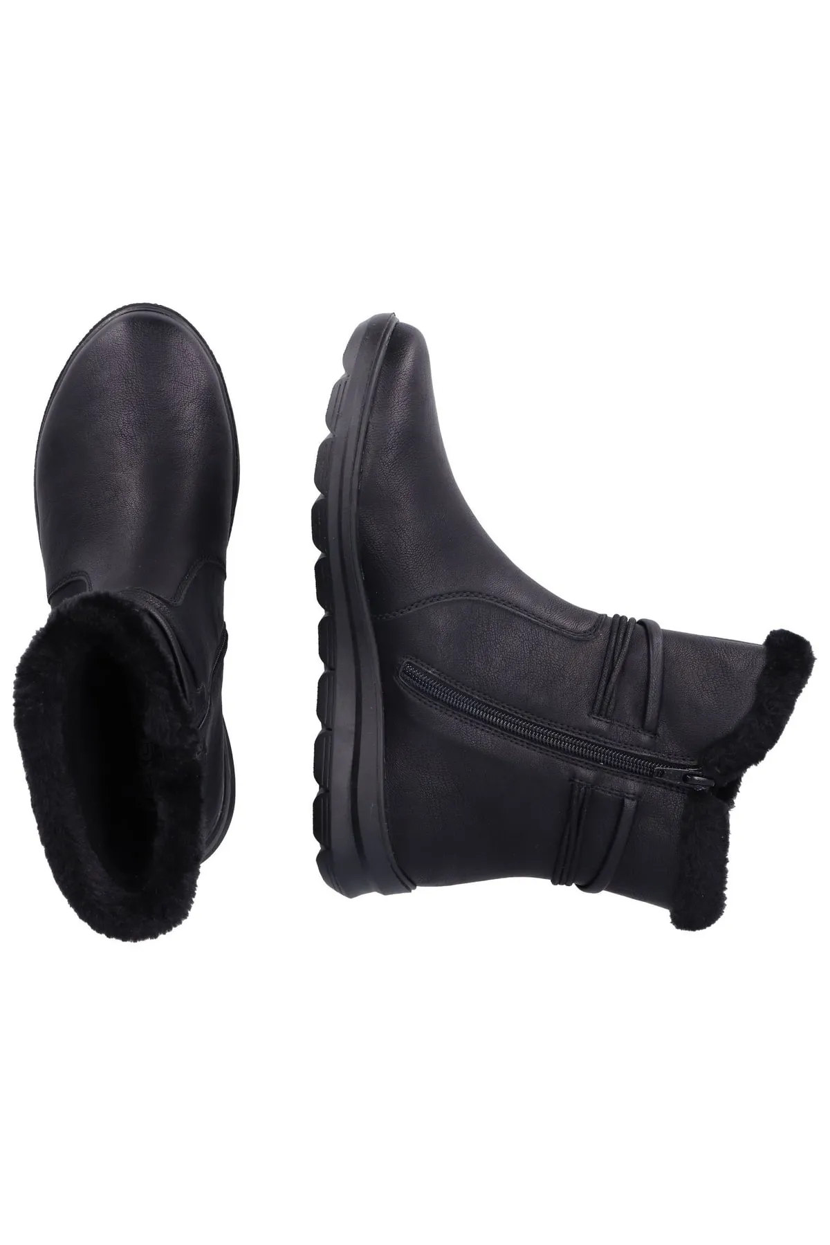 Rieker  Stiefelette - Schwarz - Flacher Absatz