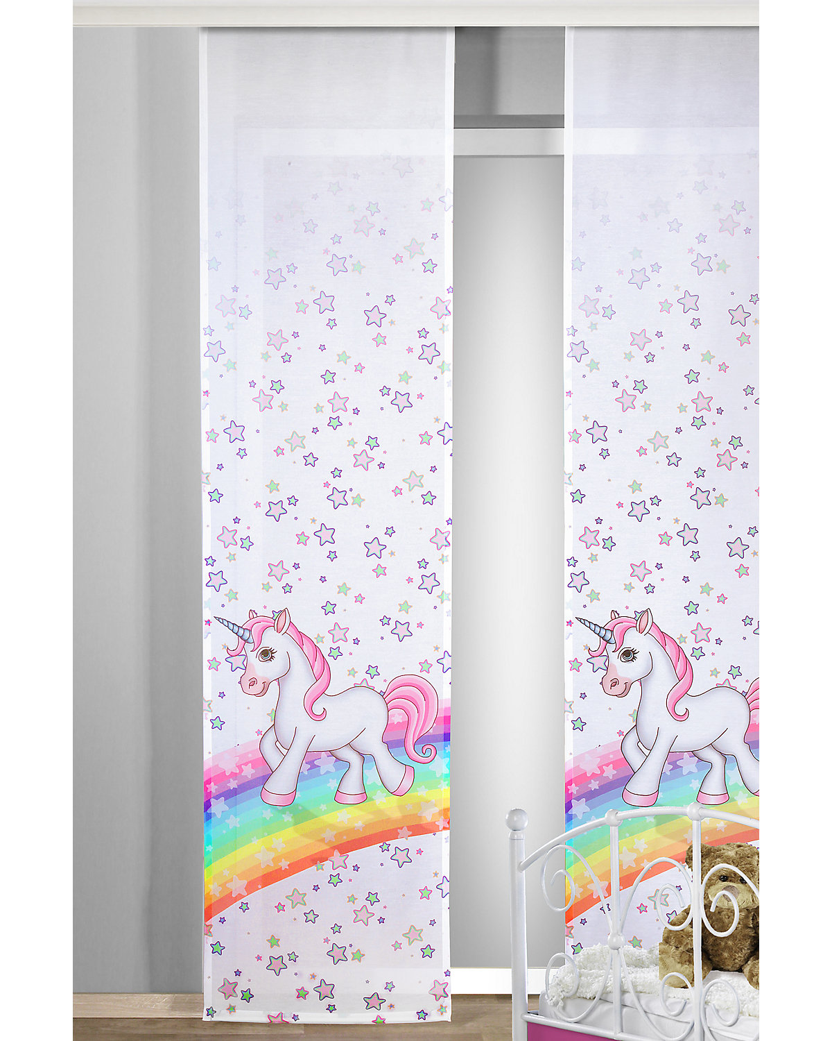 Schiebevorhang Einhorn, 245 x 60 cm