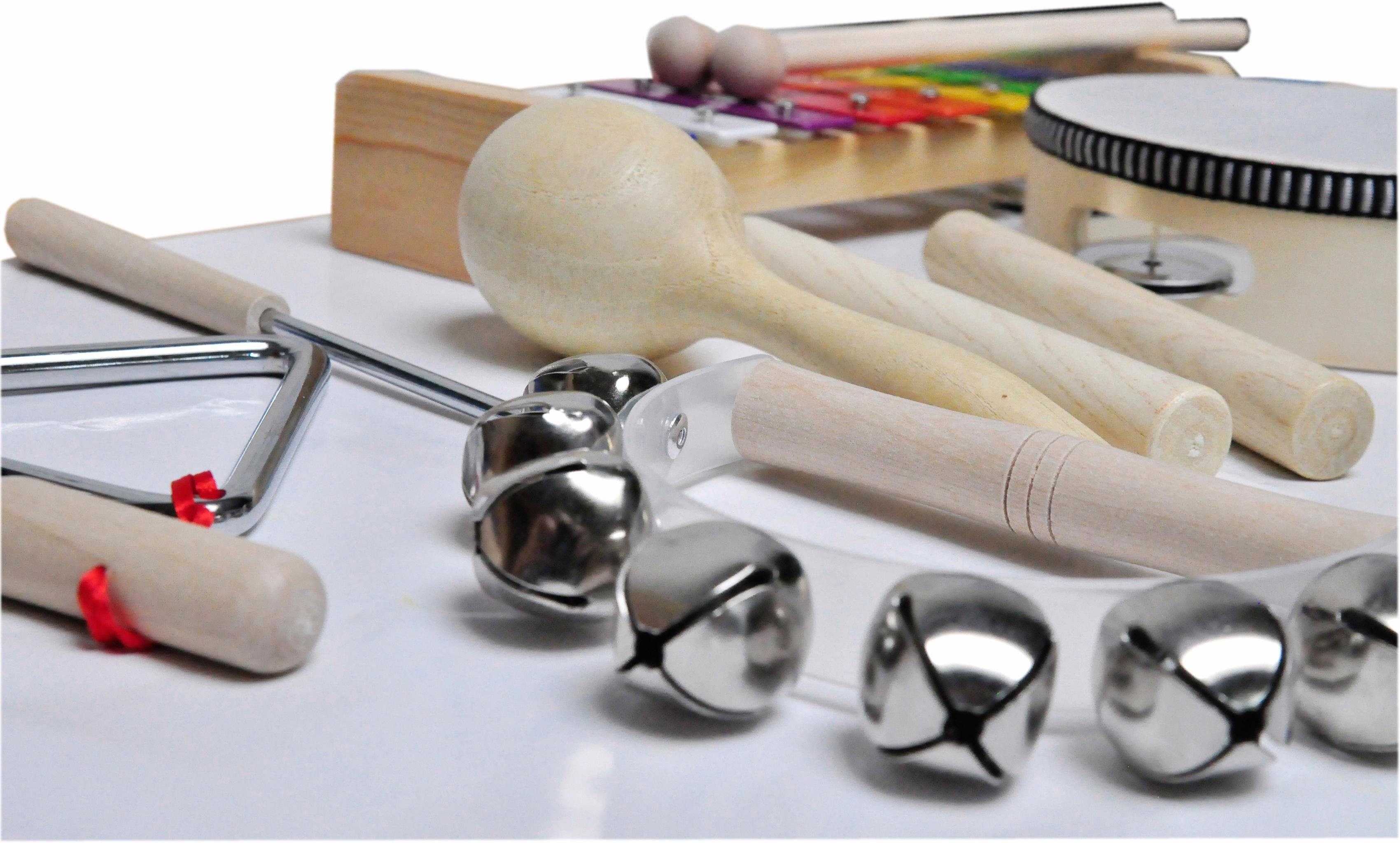 Clifton Trommel 9 teiliges Kinder Percussion Set mit CD,Set, 9-St.