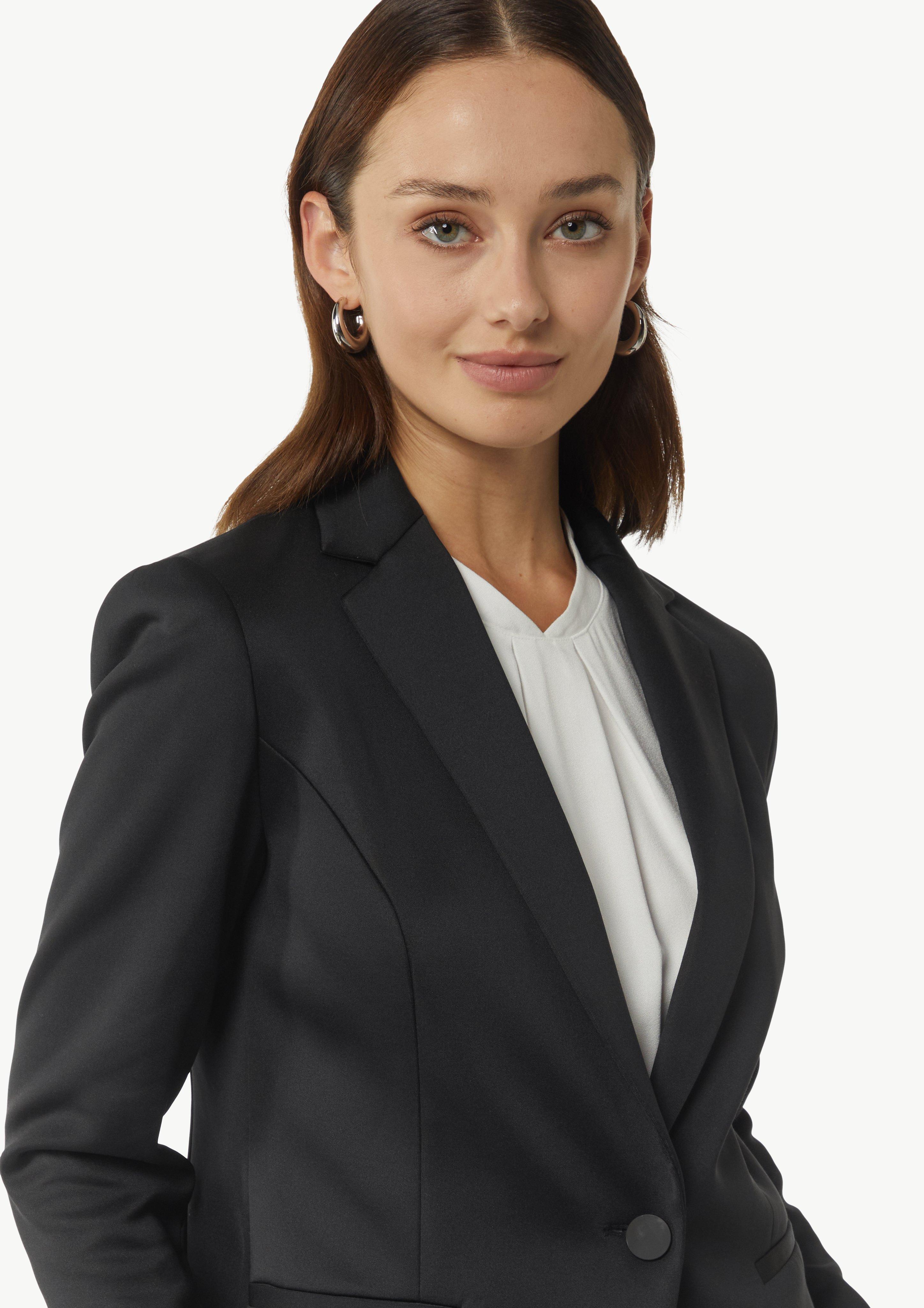 Blazer mit Halbfutter im Rückenteil - schwarz