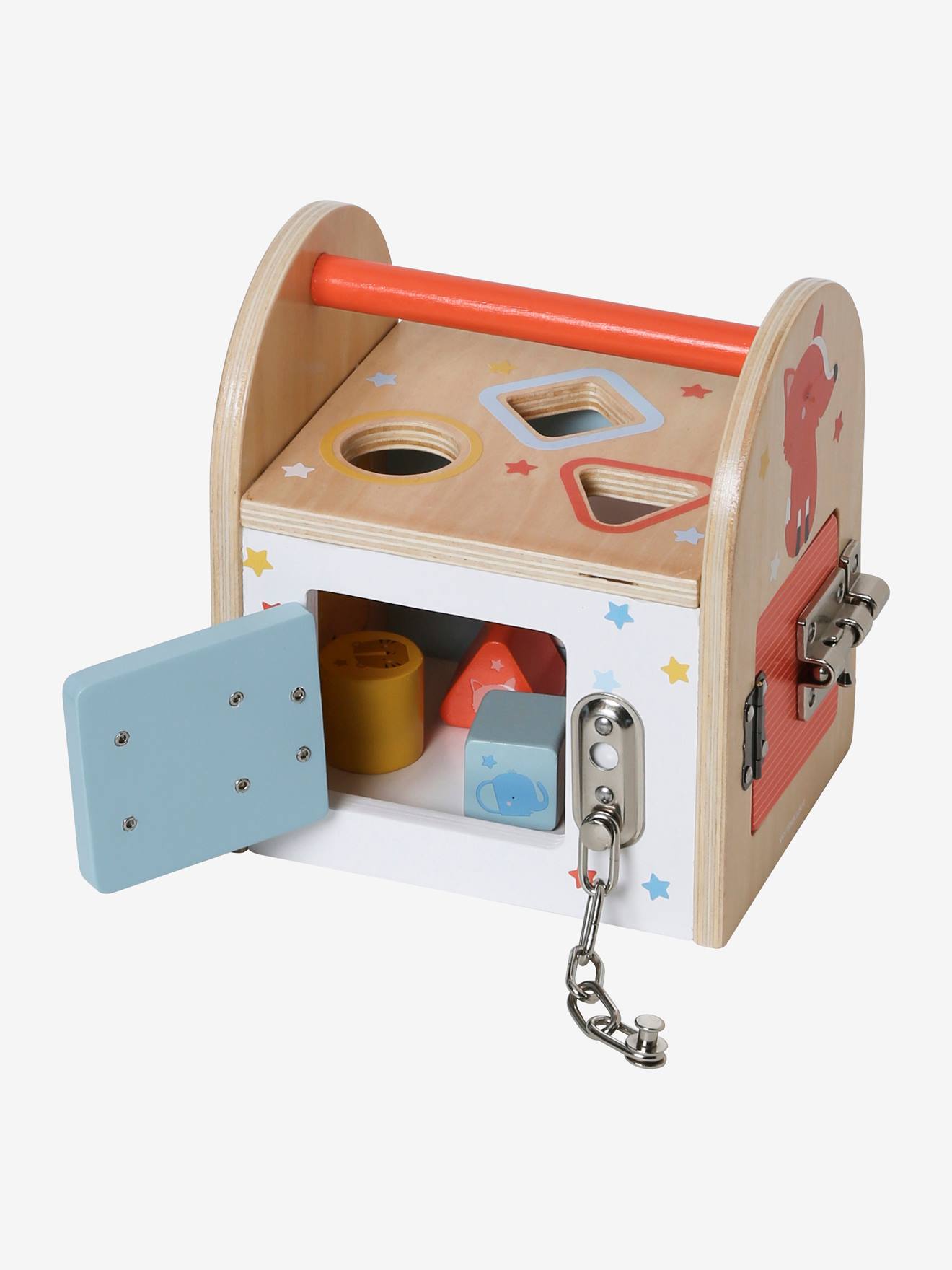 Maison des verrous en bois FSC® beige