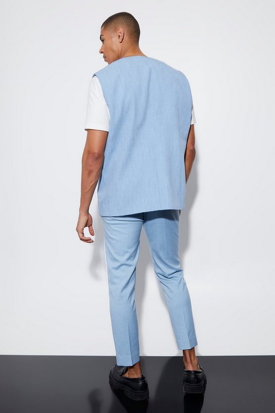 Einreihige Oversize Blazer-Weste