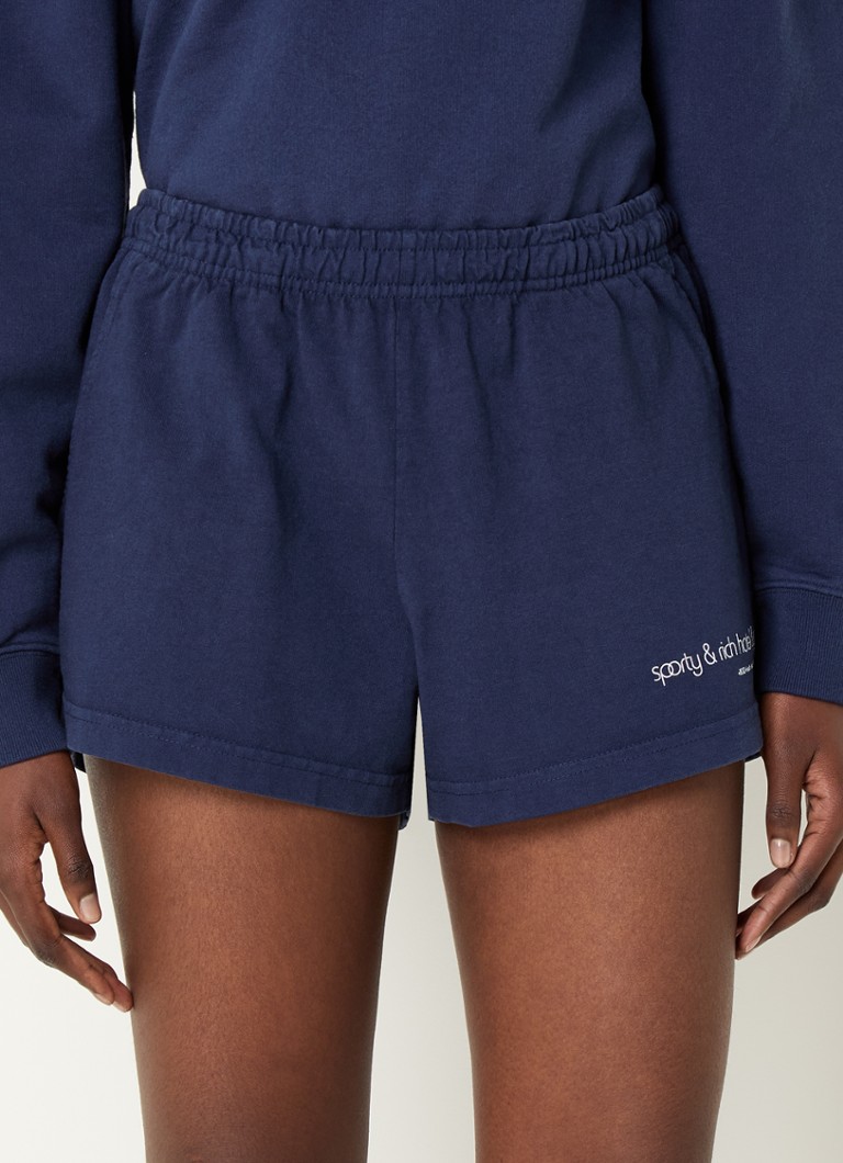 Sporty & Rich Mid waist straight fit jogging shorts with logo