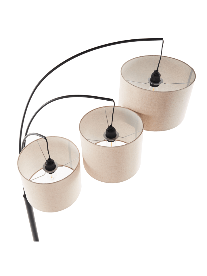 Beliani Stehleuchten CARONI in Beige/Schwarz - (W) 70 x (H) 178 x (L) 70 cm günstig kaufen onesize