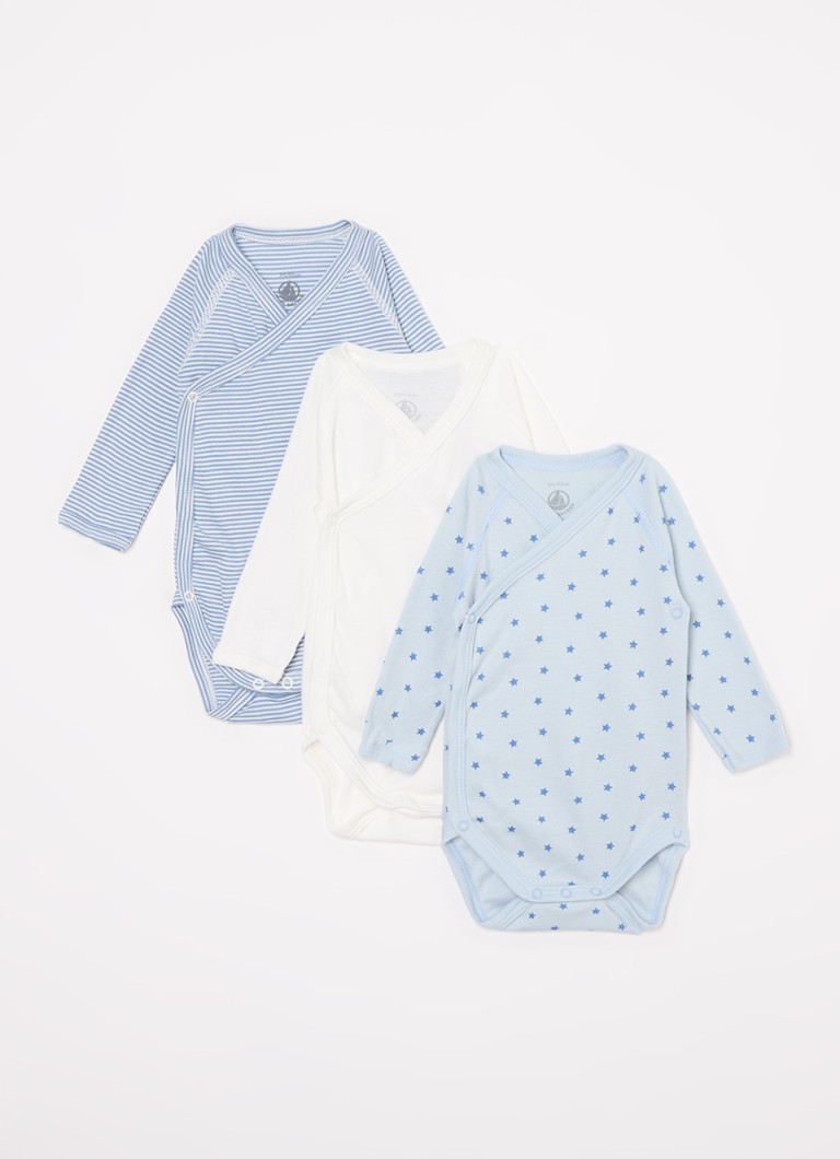 Petit Bateau Romper ar apdruku 3 iepakojumos