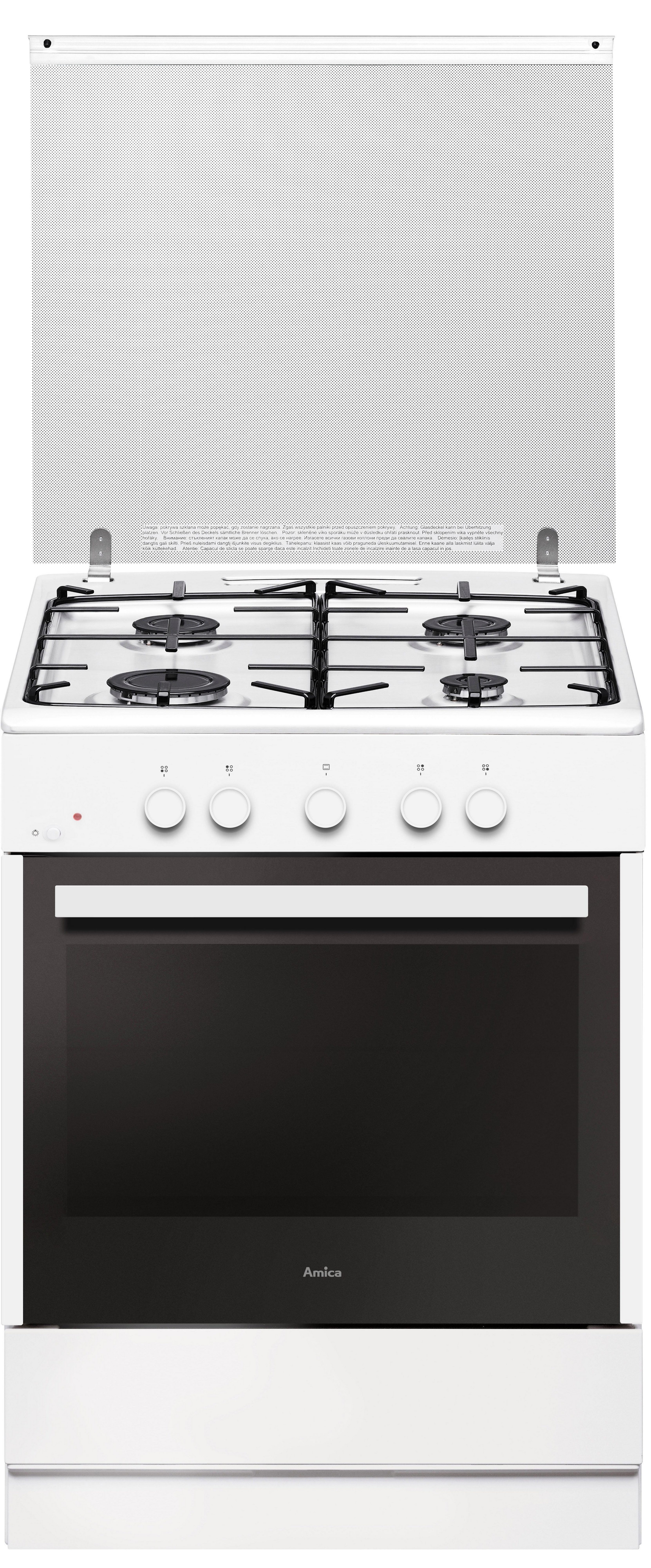 Amica Gas-Standherd SHGG 910 100 W, mit Backauszug, Einhand-Funkenzündung
