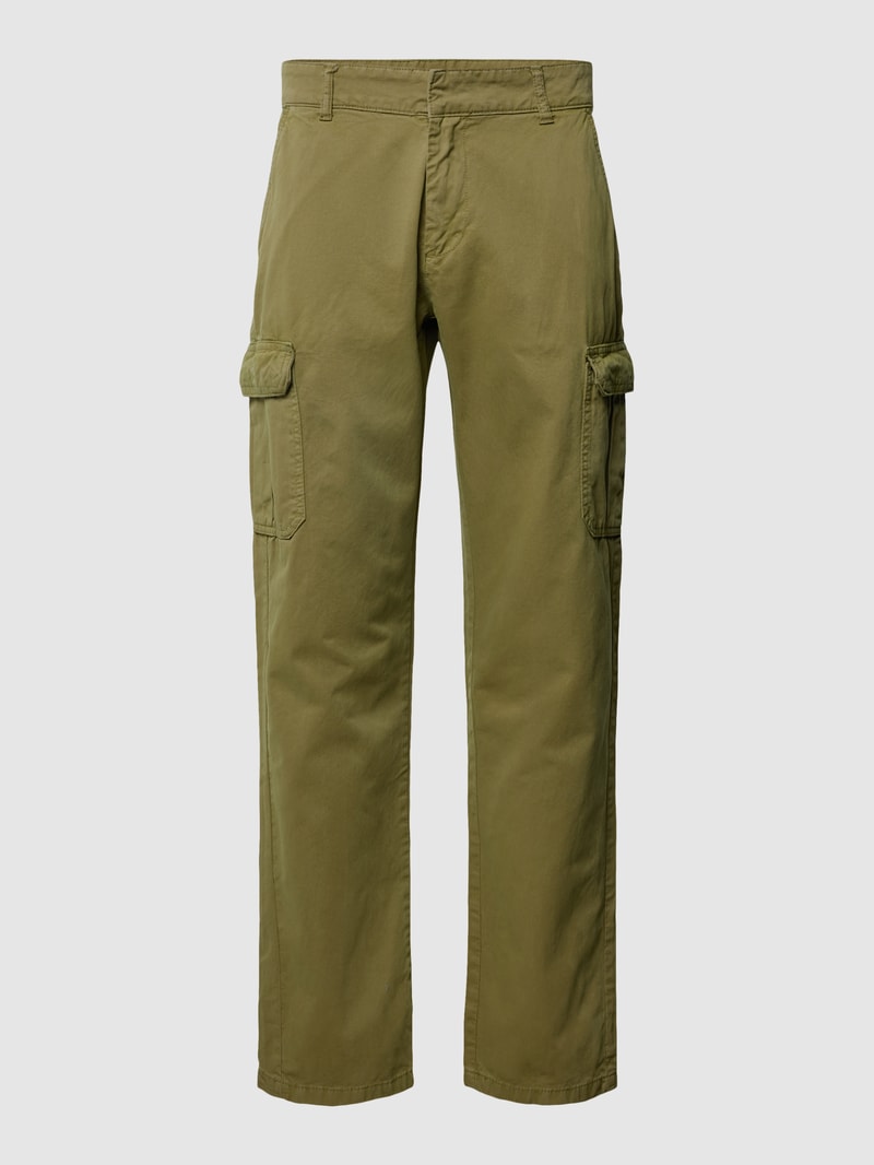 Cargohose mit Eingrifftaschen in olivgrün