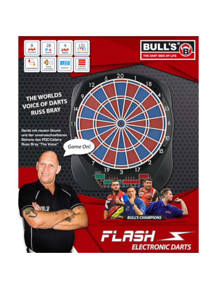 BULLS Elektronische Dartscheibe mit Zweiloch Segmenten E-Dart Flash RB-Sound günstig kaufen onesize