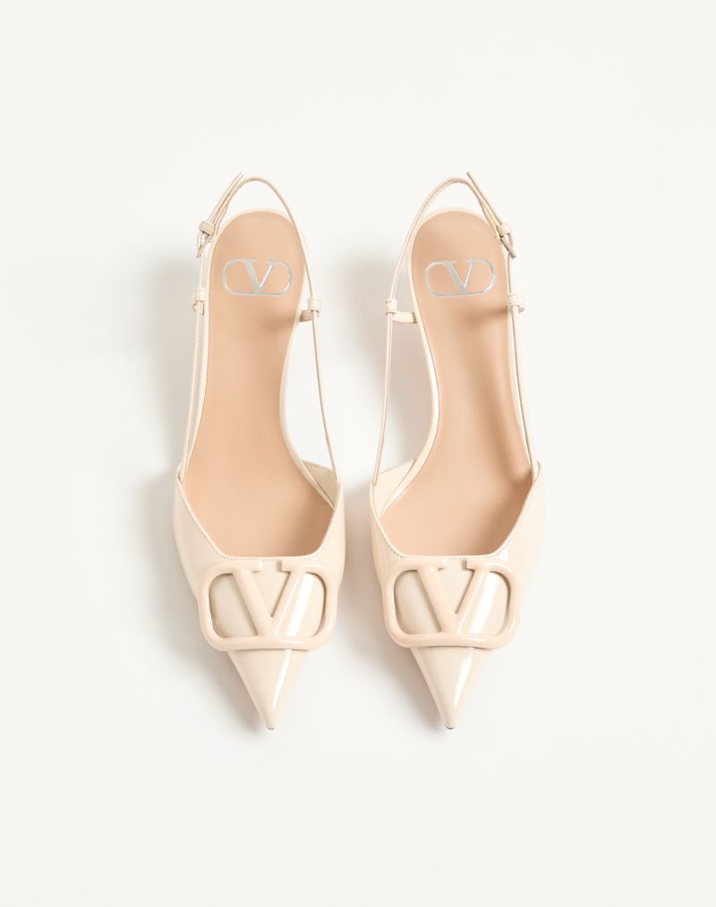 Sapato de salto VLogo Signature Patent Slingback 40mm