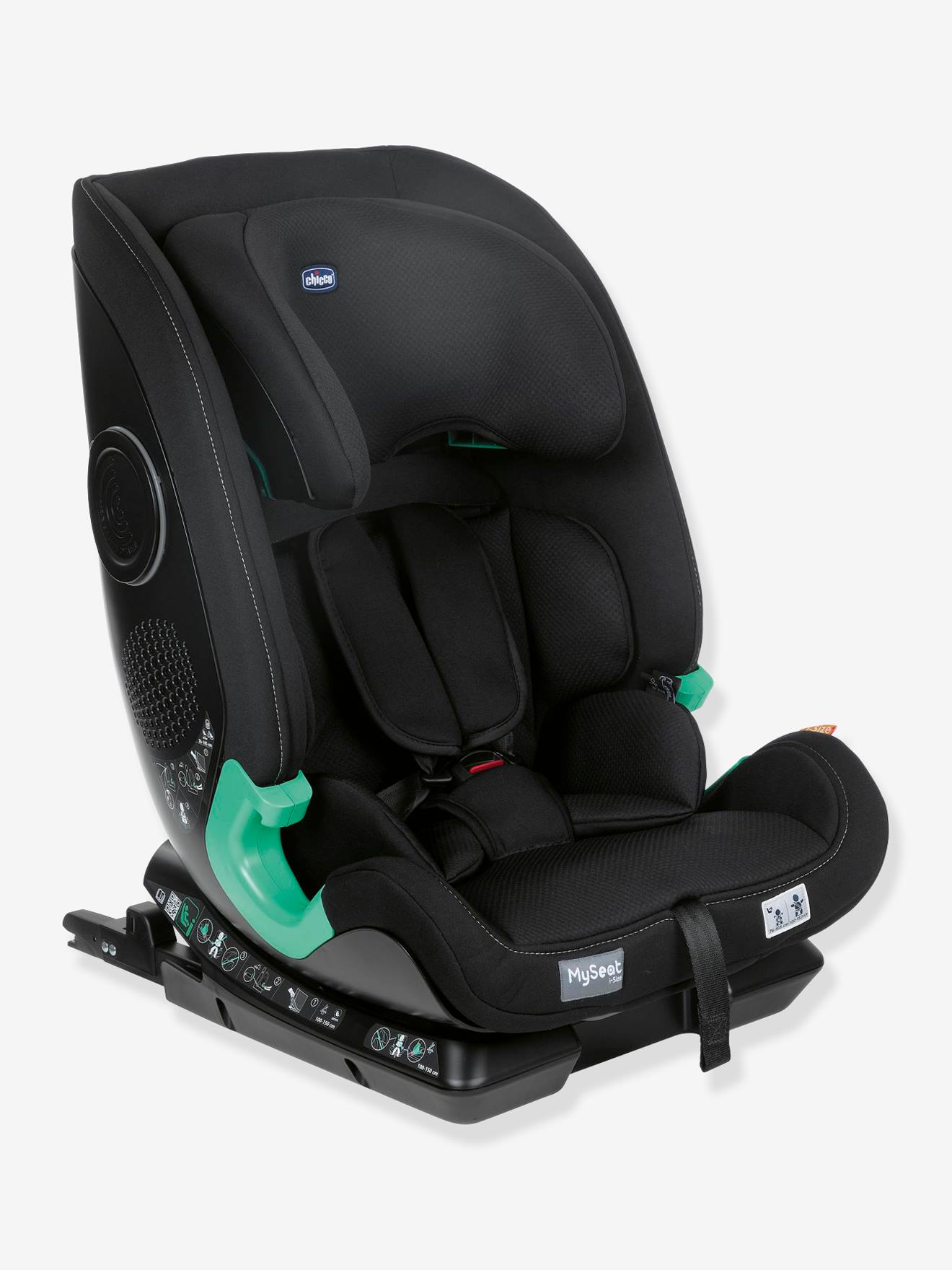 Siège-auto CHICCO MySeat i-Size 76 à 150 cm, équivalence groupe 1/2/3 noir (black)