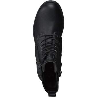 Mustang Schnür Boots in schwarz