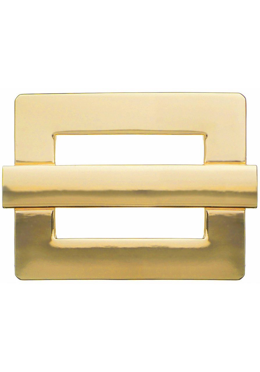 RETTUNGSRING by showroom 019° Gürtelschnalle Wechselschnalle Viereck Mit Steg Gold