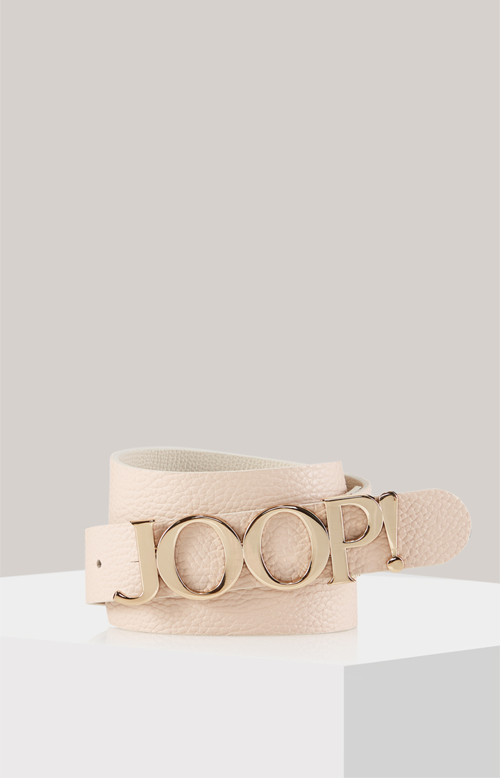 Ledergürtel in Creme