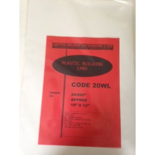 White Plastic Building Card 0,5mm (1) 18 x12 Zoll