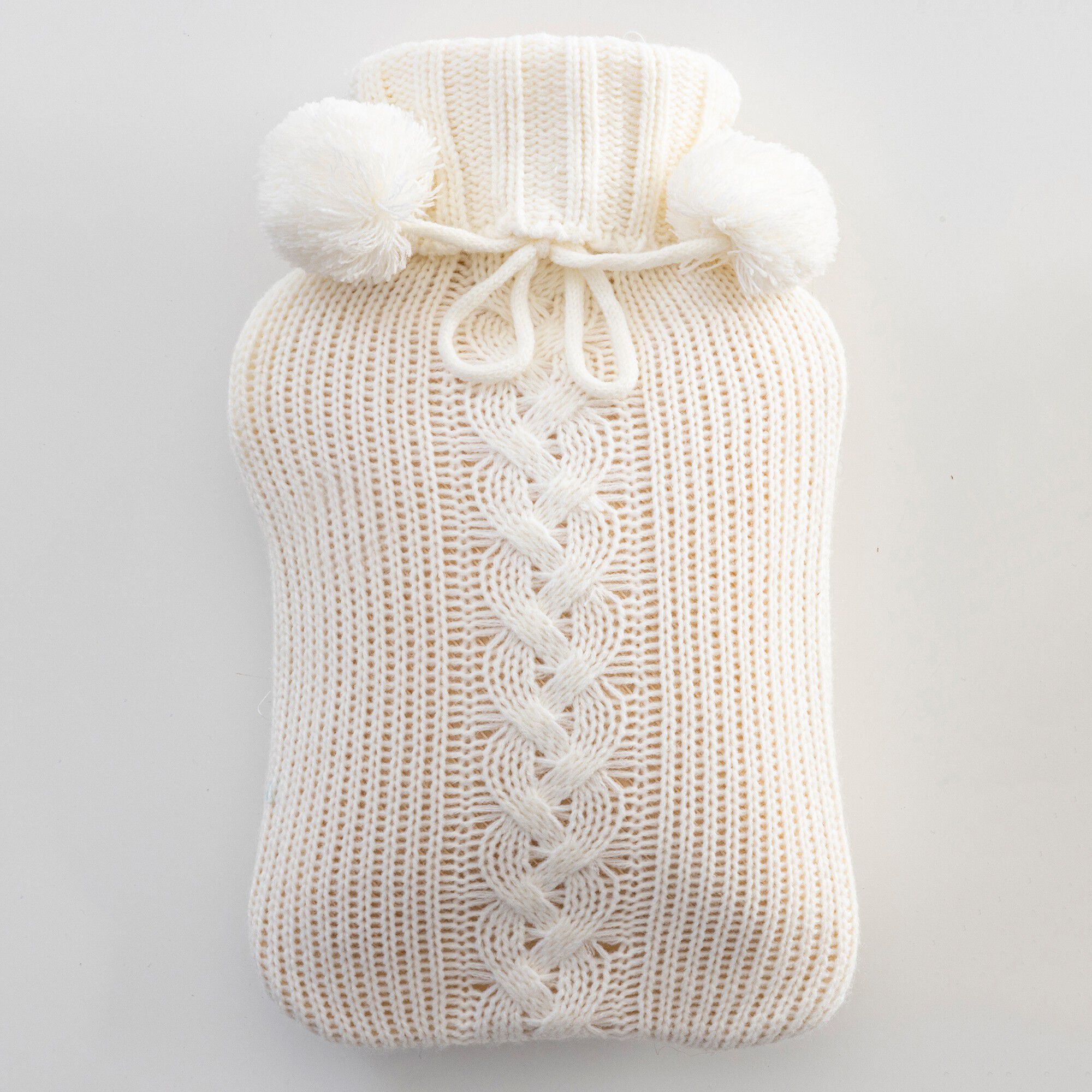 Bouillotte classique tricot torsadé