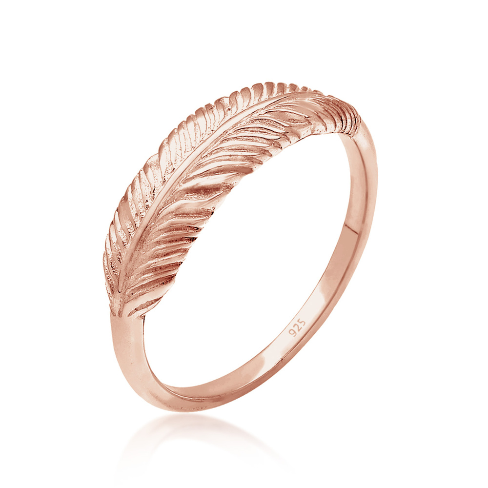 Elli Elli Bague Femme des Ailes de Plume en Argent Sterling 925 Bague