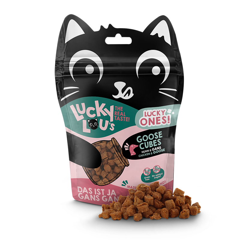 Lucky Lou Snacks Lucky Lou Lucky Ones Cubes 8x80g Huhn & Gans
