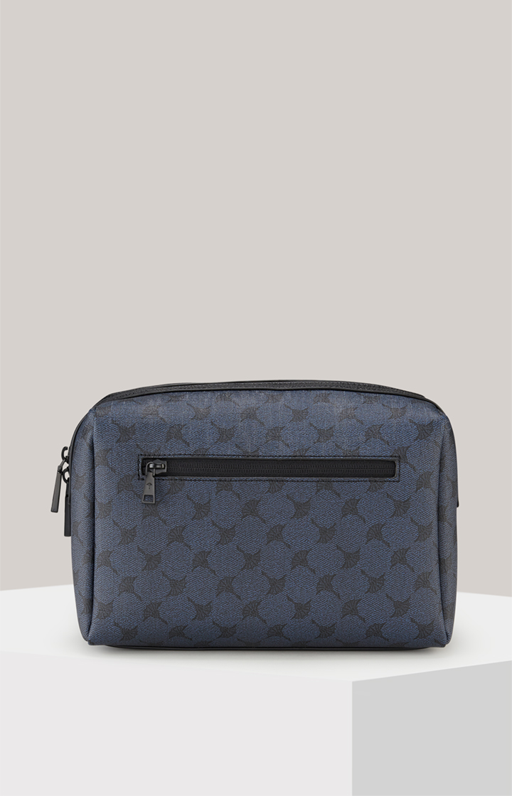 Kulturtasche Mazzolino Eris in Dunkelblau gemustert