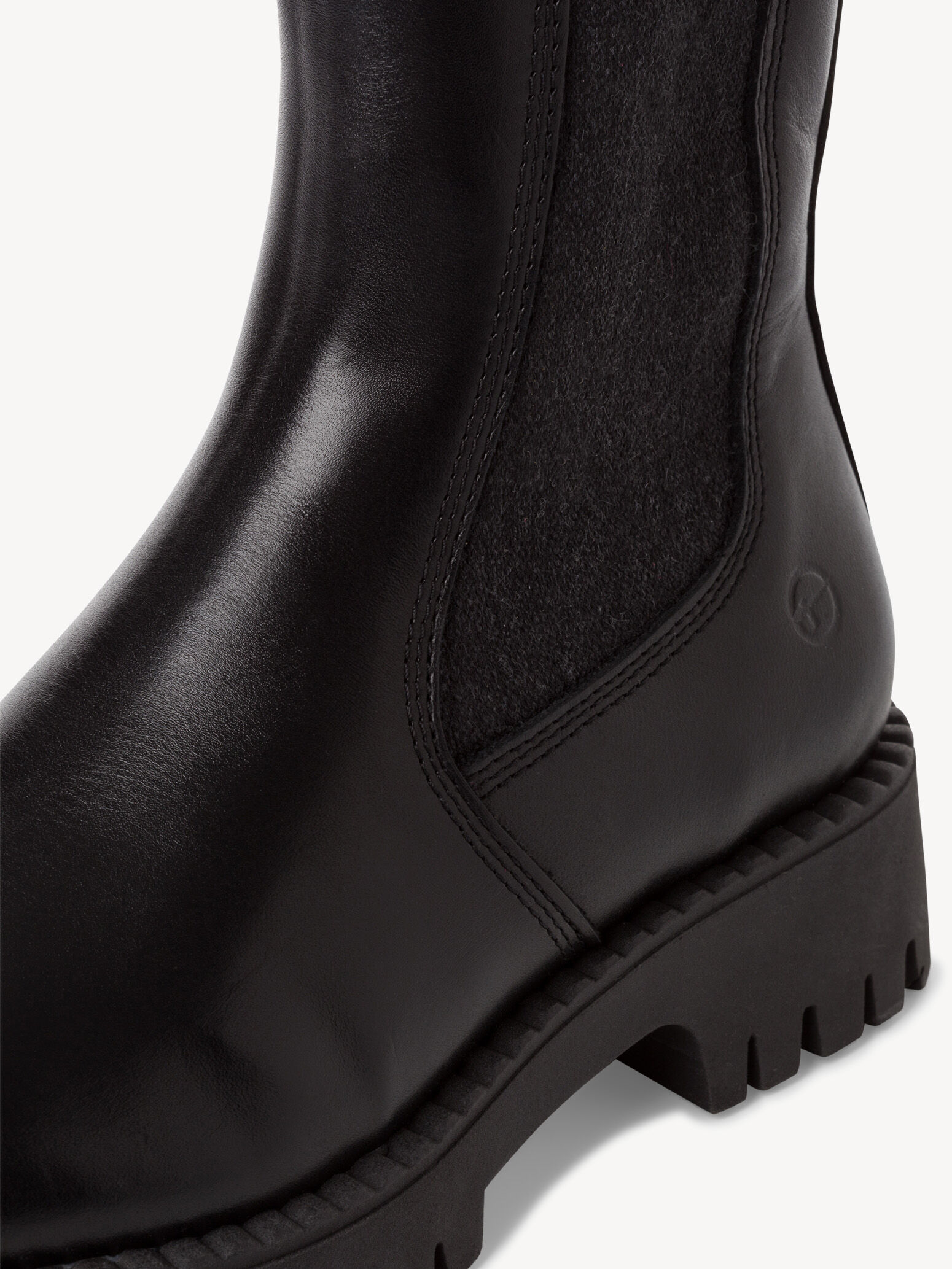 Bottine en cuir - noir doublure chaude