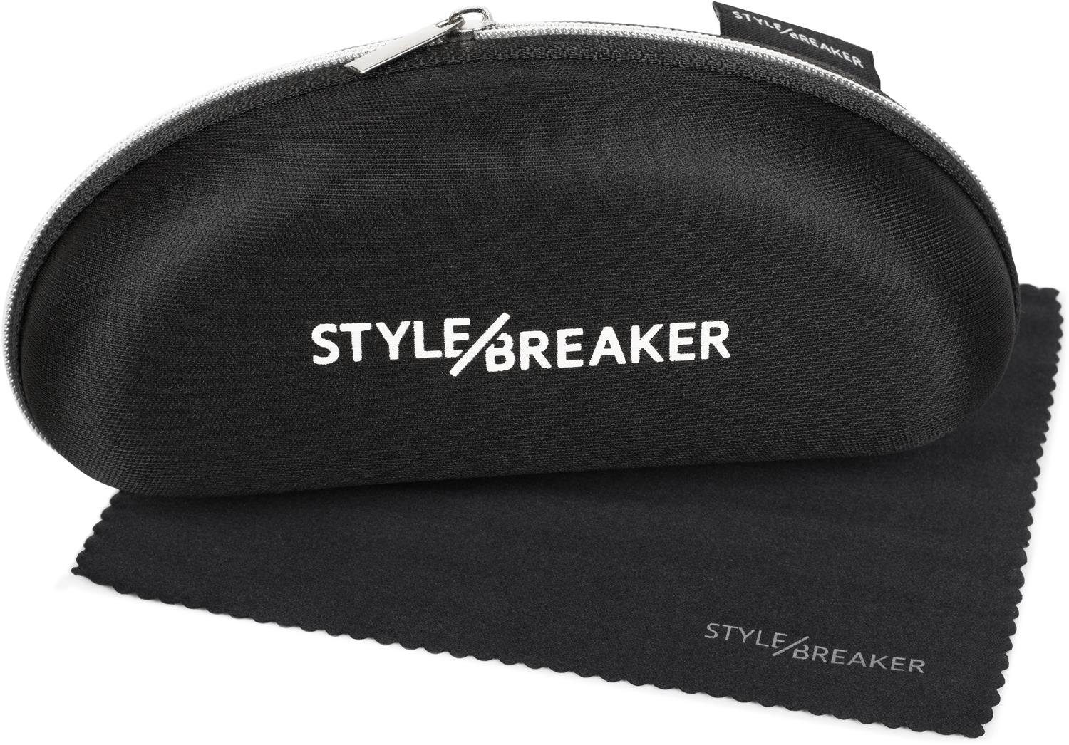 styleBREAKER Brillenetui, Brillenetui und Putztuch
