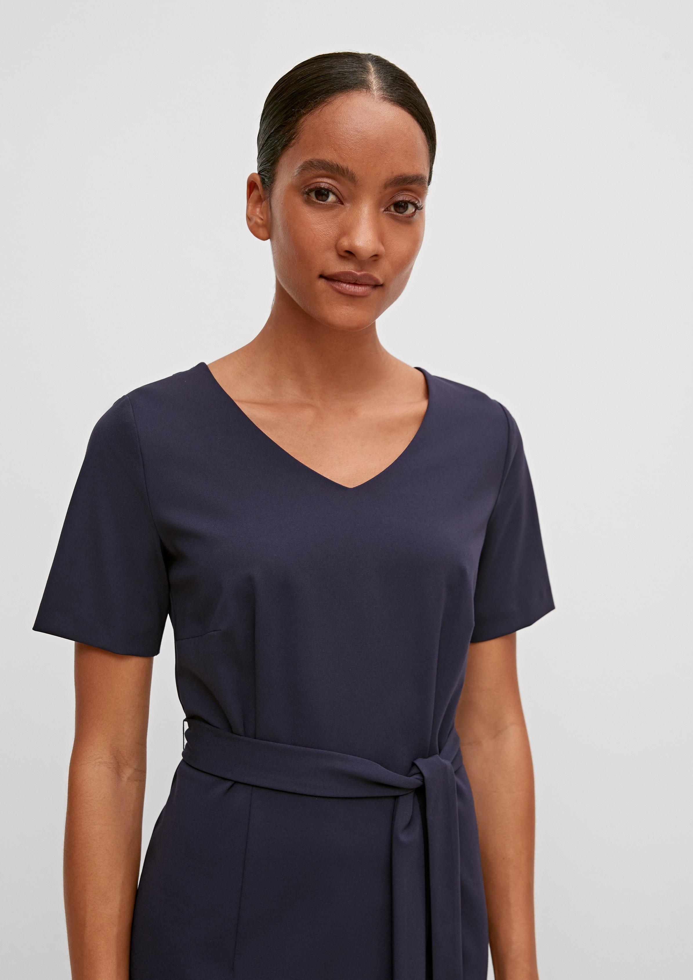 Etuikleid aus Tricotine-Stoff - navy