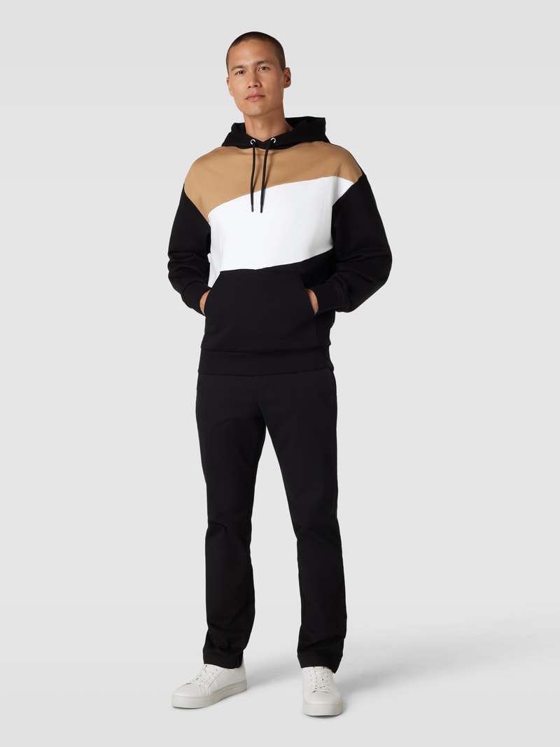 Hoodie im Colour-Blocking-Design Modell 'Sullivan' in schwarz