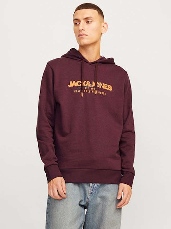 Jack & Jones Hoodie in Bordeaux günstig kaufen
