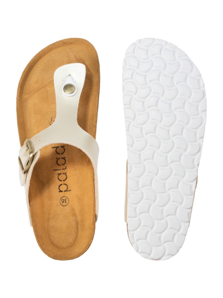 palado Zehentrenner in Metallic Matt Cream günstig kaufen