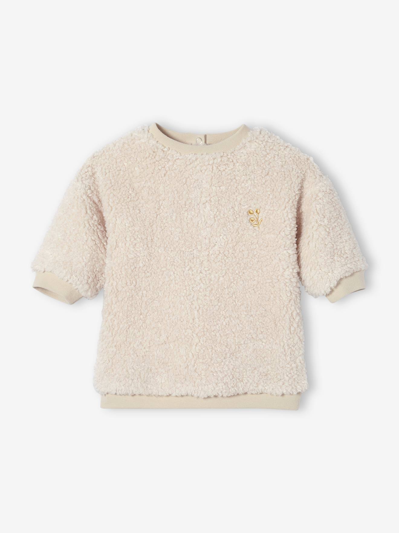 Robe aspect fourrure bébé écru