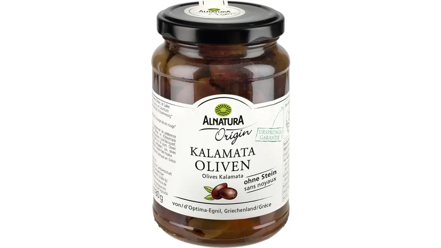 Alnatura Bio Origin Kalamata-Oliven, ohne Stein Origin 180 g